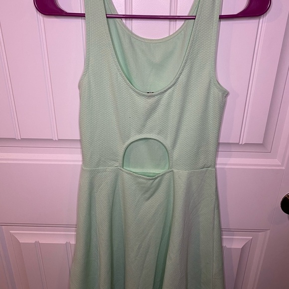 H&M Mint Green Tank Top Drop Waist mini Dress - Picture 5 of 5